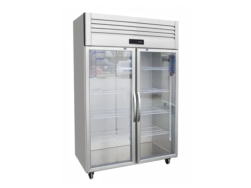 Commercial Grade Stainless Steel Glass Door Refrigerator